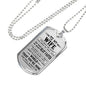 Love Quotes for Wife Dog Tag Necklace - Inspirational To My Wife, Gift for Women