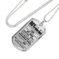 Dog Tag Necklace For Boyfriend Love Girlfriend - Inspirational Quote My Love For you will Never Change so-men-03