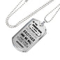 My Brother Dog tag - When the Demon comes - Birthday Gifts For Brother Necklace Luxury
