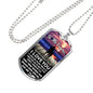 Father Daughter Jewelry From Dad Christmas Gift Idea Luxury Dog Tag Silver and G