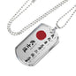 The Seven Virtues of Bushido Necklace Jewelry 24" Chain -Samurai Dog tag Pendant