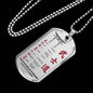 7 Virtues of Bushido Samurai Pendants Necklace - 7 Virtues of Warrior Dog tags