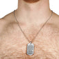Silver & Gold Dog Tag Necklace For Son From Mom - Custom Engrave any word, name