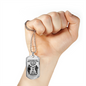 Soldier Dog Tag For Brother Necklace Pendant Glass sealed Call On me Brother