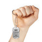 Love Quotes for Wife Dog Tag Necklace - Inspirational To My Wife, Gift for Women