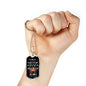 Father Son Gifts Love Dad Birthday Gifts, Christmas Gifts Luxury Dog Tag Gold &