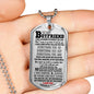 Boyfriend Pendant Necklace Customized - I Love You Forever Dog Tag Girlfriend Lu
