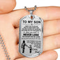 Dog Tag To My Son - Father and Son, Vegeta and Trunks Dragon ball Inspirational