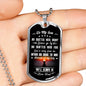 Father Son Gifts Love Dad Birthday Gifts, Christmas Gifts Luxury Dog Tag Gold &