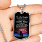 Father Daughter Heart Necklace From Papa Christmas Gift Idea Luxury Dog Tag Silver