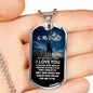 Father Daughter Necklace Dog Tag Love Dad Christmas Gift Idea Luxury Dog Tag Sil