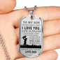 Cool To My Son Necklace Jewelry Love Dad Birthday Gifts, Christmas Gifts Luxury Dog Tag Gold & Silver fa-so-01