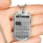 Stainless Steel/Gold 18k Dog Tag Necklace To Boyfriend - Personalized Gifts