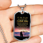 Father Daughter Heart Necklace From Papa Christmas Gift Idea Luxury Dog Tag Silver - Papa