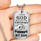 Cool Father Son Quotes Heart Necklace Love Dad Christmas Gifts, Birthday Gift Id