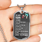 Father Son Heart Necklace From Papa Christmas Gifts, Birthday Gift Ideas for Boy