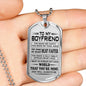 To My Boyfriend Love Girlfriend - Letter to boyfriend Dog Tag Necklace for Men