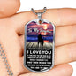 Father Daughter Jewelry From Dad Christmas Gift Idea Luxury Dog Tag Silver and G