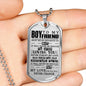 Dog Tag Necklace For Boyfriend Love Girlfriend - Inspirational Quote My Love For you will Never Change so-men-03