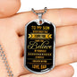Father and Son Necklace Dog Tag From Father Birthday Gifts, Christmas Gifts Lux