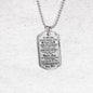 Silver & Gold Dog Tag Necklace For Son From Mom - Custom Engrave any word, name