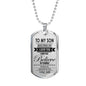 Amazing To My Son Necklace Dog Tag From Papa Christmas Gifts, Birthday Gift Idea