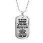 Father Son Heart Necklace Love Dad Birthday Gifts, Christmas Gift Idea for Kids