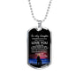 Father Daughter Heart Necklace From Papa Christmas Gift Idea Luxury Dog Tag Silver