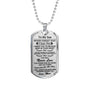 Silver & Gold Dog Tag Necklace For Son From Mom - Custom Engrave any word, name