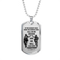 Soldier Dog Tag For Brother Necklace Pendant Glass sealed Call On me Brother