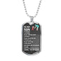 Father Son Heart Necklace From Papa Christmas Gifts, Birthday Gift Ideas for Boy