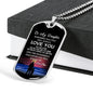 Father Daughter Heart Necklace From Papa Christmas Gift Idea Luxury Dog Tag Silver