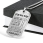 Cool Father Son Pendant Necklace Love Dad Birthday Gifts, Christmas Gift Idea for Kids Luxury Dog Tag Gold & Silver fa-so-01