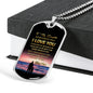 Father Daughter Heart Necklace From Papa Christmas Gift Idea Luxury Dog Tag Silver - Papa