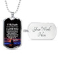 Father Daughter Heart Necklace From Papa Christmas Gift Idea Luxury Dog Tag Silv