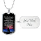Father Daughter Heart Necklace From Papa Christmas Gift Idea Luxury Dog Tag Silver