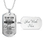 Amazing To My Son Necklace Dog Tag From Papa Christmas Gifts, Birthday Gift Idea