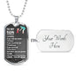 Father Son Heart Necklace From Papa Christmas Gifts, Birthday Gift Ideas for Boy