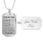 Cool Father Son Pendant Necklace Love Dad Birthday Gifts, Christmas Gift Idea for Kids Luxury Dog Tag Gold & Silver fa-so-01