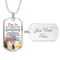 Customized Engraving Father Son Pendant Necklace From Father Birthday Gifts, Chr