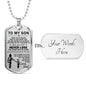 Dog Tag To My Son - Father and Son, Vegeta and Trunks Dragon ball Inspirational
