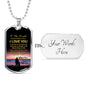 Father Daughter Heart Necklace From Papa Christmas Gift Idea Luxury Dog Tag Silver - Papa