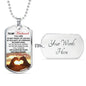 To My Husband Dog Tag Military From Wife - Love Gifts For Men Fiance Boyfriend L