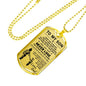 Dog Tag To My Son - Father and Son, Vegeta and Trunks Dragon ball Inspirational