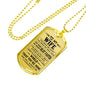 Love Quotes for Wife Dog Tag Necklace - Inspirational To My Wife, Gift for Women