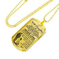 Dog tag Military Soldier From Dad for Daughter -Special Gifts Idea for Teen Girl