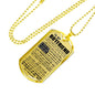 Stainless Steel/Gold 18k Dog Tag Necklace To Boyfriend - Personalized Gifts