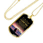 Father Daughter Heart Necklace From Papa Christmas Gift Idea Luxury Dog Tag Silver - Papa
