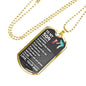 Father Son Heart Necklace From Papa Christmas Gifts, Birthday Gift Ideas for Boy