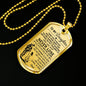 Dog tag Military Soldier From Dad for Daughter -Special Gifts Idea for Teen Girl